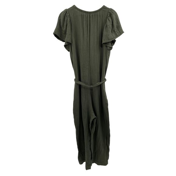9seed S green cotton gauze jumpsuit - Picture 3 of 4